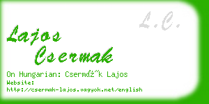 lajos csermak business card